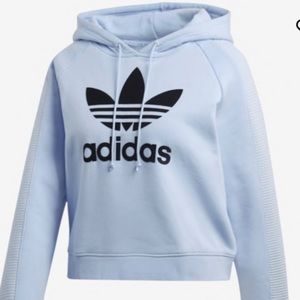 Cropped Blue Adidas Hoodie